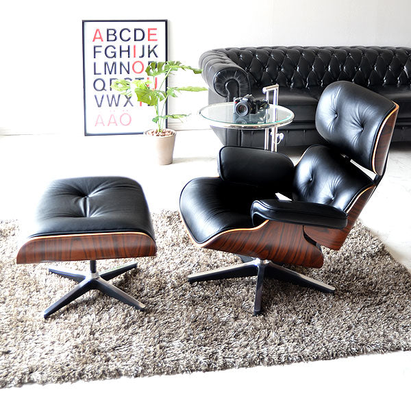 CL-2898 イームズ ラウンジチェアー オットマン 2点セット 本革張り ミッドセンチュリー Eames デザイナーズチェア パーソナルチェア チャールズ イームズ レイ イームズ 北欧