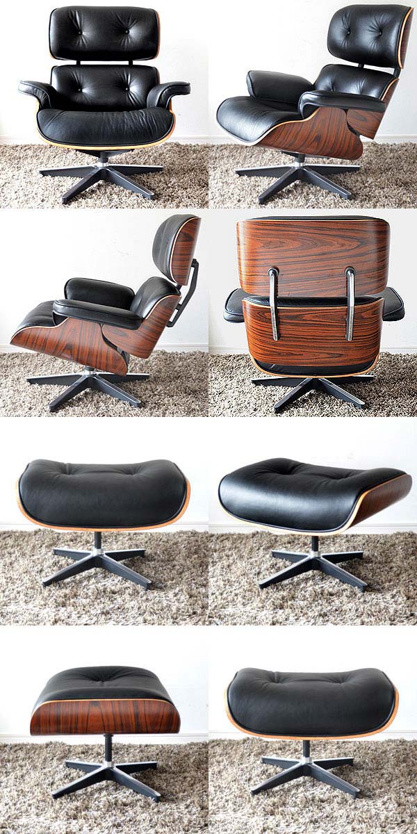 CL-2898 イームズ ラウンジチェアー オットマン 2点セット 本革張り ミッドセンチュリー Eames デザイナーズチェア パーソナルチェア チャールズ イームズ レイ イームズ 北欧